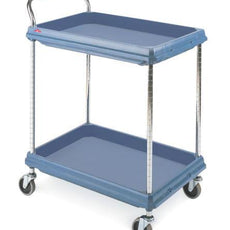 Metro BC2636-2DMB Deep Ledge 2-Shelf Utility Cart with Microban, Blue, 26" x 36"