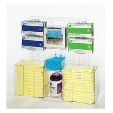 PPE Organizer, Mask Holder, 12x12x5.5 Gown Bin,2  6x5 Parts bin, 11x11x5 Bouffant Cap Holder, 3 Glove Holder - ICP-10-005D