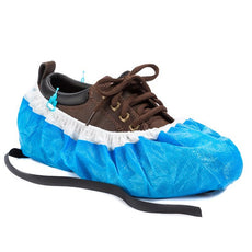 Non-Electric Shoe Cover Refill, 40g Spunbond Polypropylene w/CPE coating, White w/Blue coating, 1050/Case - KBCP525-ESD