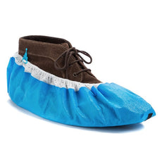 Non-Electric Shoe Cover Refill, 40g Spunbond Polypropylene w/CPE coating, White w/Blue coating, 1050/Case - KBCP525-FAS