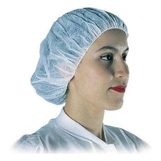 Advantage I Bouffant Cap (500 Count) Blue/White 28" - APP0310-28W-500