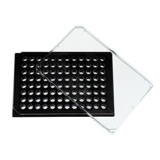 Brandtech BrandPlates 96 Well Plate, inertGrade Black Trans. F-bottom,40 w/40 lids - 781911