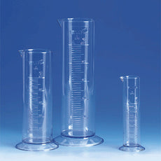 Brandtech Graduated Cylinder, SAN, low form, molded grads, 50mL, pk 12 - V64191