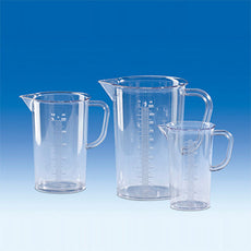 Brandtech Graduated Pitcher, SAN, Molded graduations, 3000mL, pack 6 - V44491