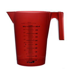 Brandtech Graduated Pitcher, Nesting, PP, 500ml, Red, pack of 12 - V481944