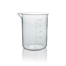 Brandtech Griffin Beaker, PMP, Molded graduations, 2000mL, pack of 6 - V61595