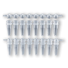 Brandtec PCR Tube Strips and domed caps, strip of 8 colorless, PP, 250 sets - 781327