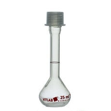 Brandtech Volumetric Flask, PMP, with Screw cap, Class B, 25mL, pk 2 - V671895