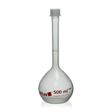 Brandtech Volumetric Flask, PMP, with Screw cap, Class B, 500mL, pk 2 - V675895