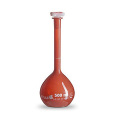 Brandtech Lightshield Volumetric Flask, 500mL, 19/26 stopper, pk2 - V675950