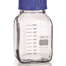 Media Bottle, Wide Mouth, Square, 500ml - BSWM500