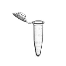 Microtube w/ cap- 1.5ml- clear- sterile- w/ self-standing bag- 10 packs of 50- 500/pk-C2000-50
