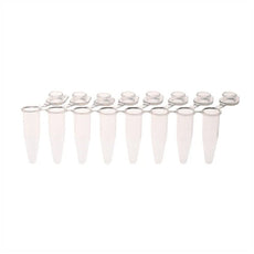 Celltreat PCR 8-Strip Tubes, 0.2mL, Attached Flat Caps, Clear, 120/Cs - 230463