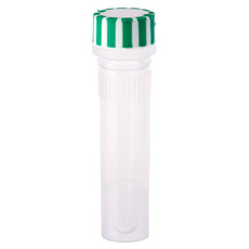  Celltreat 1.5mL Screw Top Micro Tube and Cap, Self-Standing, Grip Band, Green Grip Cap With Integrated O-Ring, Sterile, 500/Cs - 230820