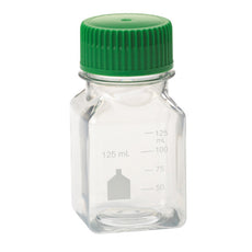  Celltreat 125mL Media Bottle, Square, PET, Bulk, Sterile, 24/Cs - 229787