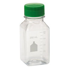  Celltreat 250mL Media Bottle, Square, PET, Individually Wrapped, Sterile, 24/Cs - 229789