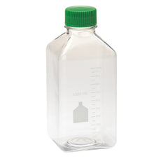  Celltreat 1000mL Media Bottle, Square, PET, Individually Wrapped, Sterile, 24/Cs - 229798