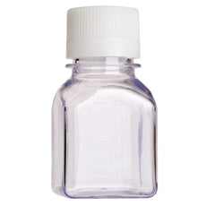  Celltreat 125mL Media Bottle, Square, PETG, Tamper Evident, Bulk, Sterile, 24/Cs - 230762TE