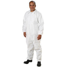 Advantage Pro Disposable Coveralls, White, Elastic, Large, 25/case - APP0180-L-W-ADP