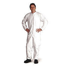 Advantage I Disposable Coveralls, White, Elastic, Large, 25/Case - APP0180-L-W