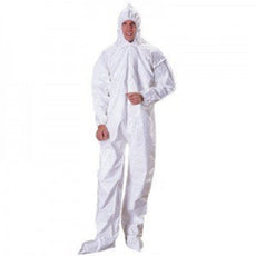 Advantage Disposable Coveralls, White, Elastic w/ Hoods & Boots, 5X-Large, 25/case - APP0190-5X-W