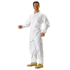 Advantage Plus Disposable Coveralls, White, Elastic, Medium, 25/case - APP0210-M