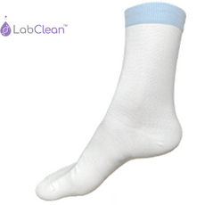 LabClean Cleanroom Socks, 100% Polyester, Launderable, Size: Medium