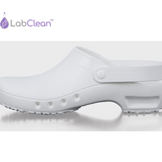 LabClean Cleanroom Shoes (clog style) Autoclavable and Antistatic (Thermoplastic Elastomer) White, Size XL, (US-12-13.5)