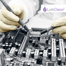 LabClean V---Clean Powder Free Latex Glove, Cleanroom Compatible, 9” ---  Medium