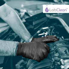 LabClean Carbonite HD Nitrile Exam Glove (Heavy Duty) Color:  Black 9.5" Length; X-Large