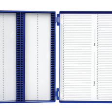 Heathrow Scientific Premium Microscope Slide Box, 100-Place, Foam, Blue - HS15994M