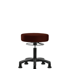Vinyl Mini-Stool - Desk Height with Stationary Glides in Burgundy Trailblazer Vinyl - VDHMS-RG-RG-8569