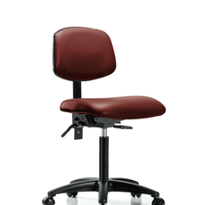 Vinyl Chair - Medium Bench Height with Casters in Borscht Supernova Vinyl - VMBCH-RG-T0-A0-NF-RC-8815