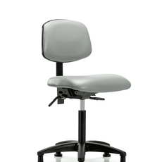 Vinyl Chair - Medium Bench Height with Stationary Glides in Dove Trailblazer Vinyl - VMBCH-RG-T0-A0-NF-RG-8567