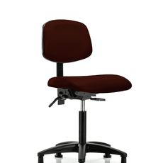 Vinyl Chair - Medium Bench Height with Stationary Glides in Burgundy Trailblazer Vinyl - VMBCH-RG-T0-A0-NF-RG-8569