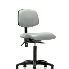 Vinyl Chair - Medium Bench Height with Seat Tilt & Stationary Glides in Dove Trailblazer Vinyl - VMBCH-RG-T1-A0-NF-RG-8567