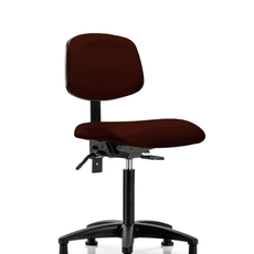 Vinyl Chair - Medium Bench Height with Seat Tilt & Stationary Glides in Burgundy Trailblazer Vinyl - VMBCH-RG-T1-A0-NF-RG-8569
