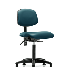 Vinyl Chair - Medium Bench Height with Seat Tilt & Stationary Glides in Marine Blue Supernova Vinyl - VMBCH-RG-T1-A0-NF-RG-8801