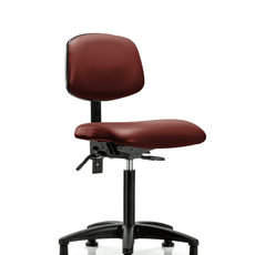 Vinyl Chair - Medium Bench Height with Seat Tilt & Stationary Glides in Borscht Supernova Vinyl - VMBCH-RG-T1-A0-NF-RG-8815