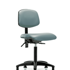 Vinyl Chair - Medium Bench Height with Seat Tilt & Stationary Glides in Storm Supernova Vinyl - VMBCH-RG-T1-A0-NF-RG-8822