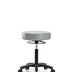 Vinyl Mini-Stool - Medium Bench Height with Casters in Dove Trailblazer Vinyl - VMBMS-RG-NF-RC-8567