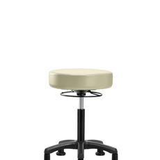 Vinyl Mini-Stool - Medium Bench Height with Stationary Glides in Adobe White Trailblazer Vinyl - VMBMS-RG-NF-RG-8501