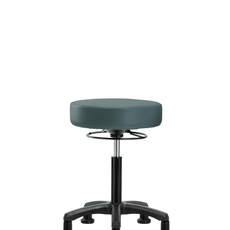 Vinyl Mini-Stool - Medium Bench Height with Stationary Glides in Colonial Blue Trailblazer Vinyl - VMBMS-RG-NF-RG-8546
