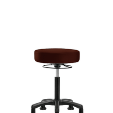Vinyl Mini-Stool - Medium Bench Height with Stationary Glides in Burgundy Trailblazer Vinyl - VMBMS-RG-NF-RG-8569