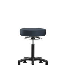 Vinyl Mini-Stool - Medium Bench Height with Stationary Glides in Imperial Blue Trailblazer Vinyl - VMBMS-RG-NF-RG-8582