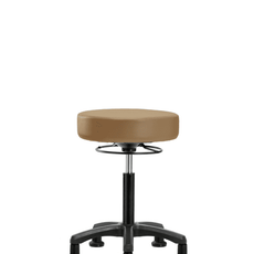 Vinyl Mini-Stool - Medium Bench Height with Stationary Glides in Taupe Trailblazer Vinyl - VMBMS-RG-NF-RG-8584