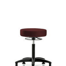 Vinyl Stool without Back - Medium Bench Height with Stationary Glides in Burgundy Trailblazer Vinyl - VMBSO-RG-NF-RG-8569