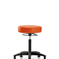 Vinyl Stool without Back - Medium Bench Height with Stationary Glides in Orange Kist Trailblazer Vinyl - VMBSO-RG-NF-RG-8613