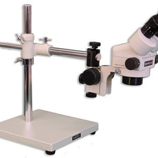 Meiji Techno EMZ-5 + MA502 + F + S-4100 (EMZ-5: Binocular Microscope Head + MA502: Eyepieces + F: Focus Block + S-4100: Stand) 7X – 45X Stand Configuration System, Working Distance: 93mm (3.66″)