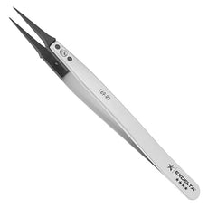 Excelta Tweezers - .011" Wide Replaceable Tip - Straight - Carbon Fiber Tips - 169-RT